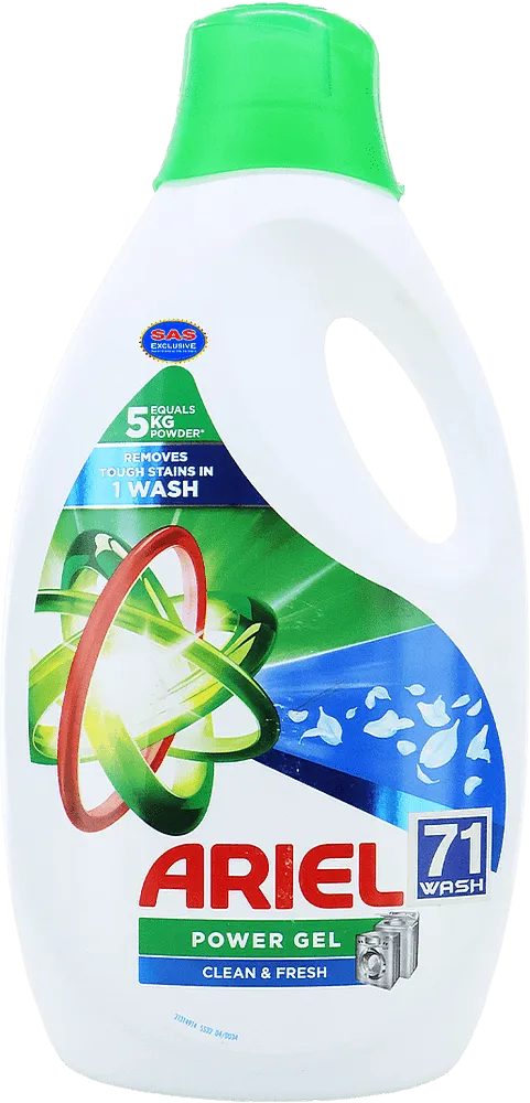 Լվացքի գել ունիվերսալ «Ariel Power Gel Clean & Fresh» 2.35կգ