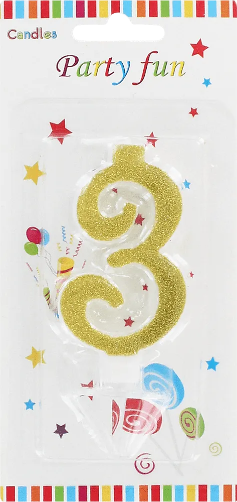 Birthday candle "Party Fun" N3
