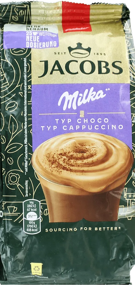 Instant coffee "Jacobs Cappuccino Choco Milka" 400g
