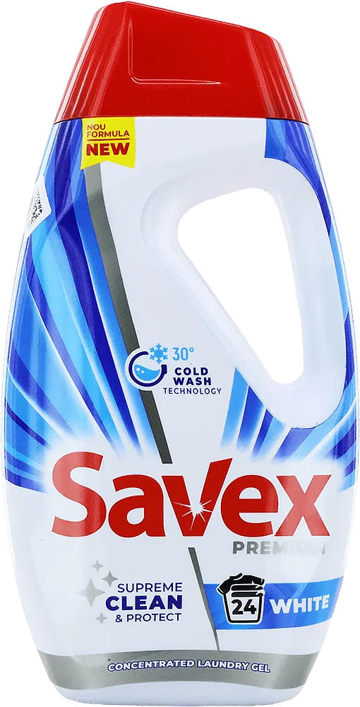 White laundry gel "Savex Premium Supreme Clean & Protect" 0.960l
