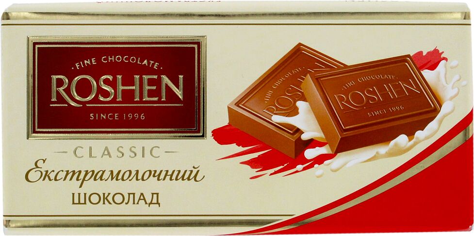 Шоколадная плитка "Roshen Classic" 100г  