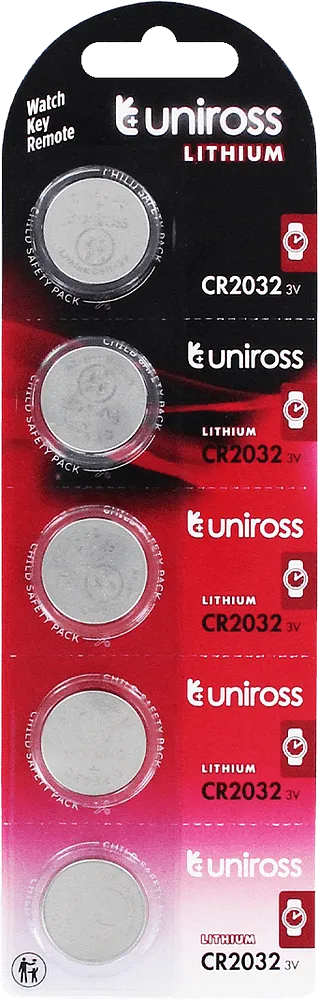 Lithium battery "Uniross CR2032" 1 pcs

