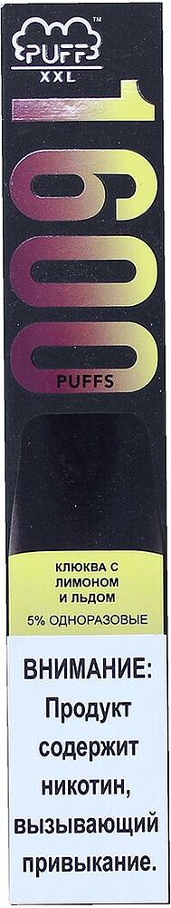 Electric pods "Puff XXL" 1600 puffs, Cranberry & Lemon