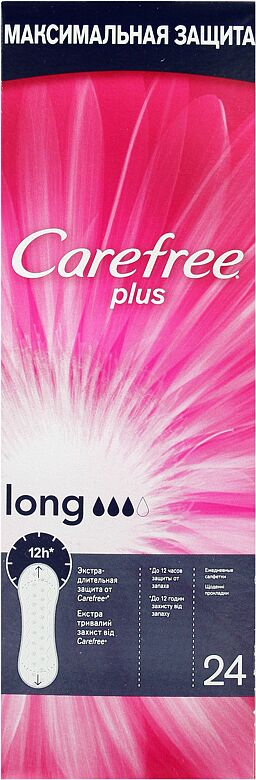 Daily pantyliners "Carefree Plus Long" 24pcs
