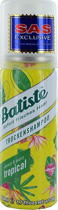 Dry shampoo "Batiste Tropical" 50ml