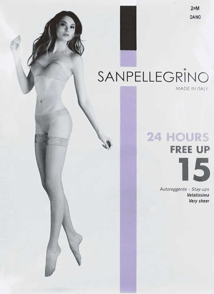 Beige stockings "Sanpellegrino Free Up Daino 15 Den N2"
