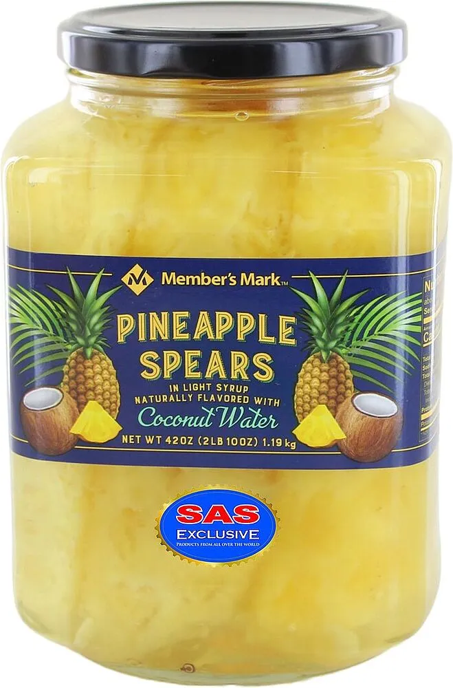 Pineapple pieces "Member's Mark" 1.19kg