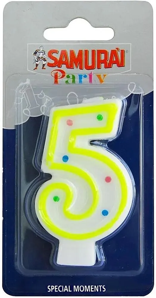Birthday candle "Samurai Party" N5
