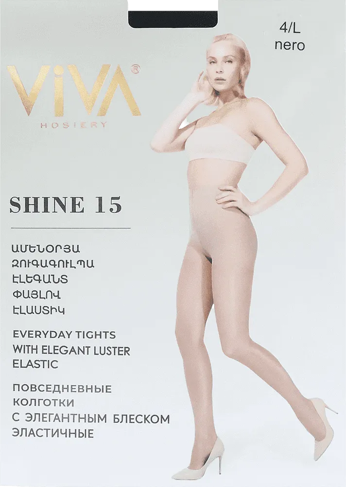 Black tights "Viva Shine 15 Den 4-L" 