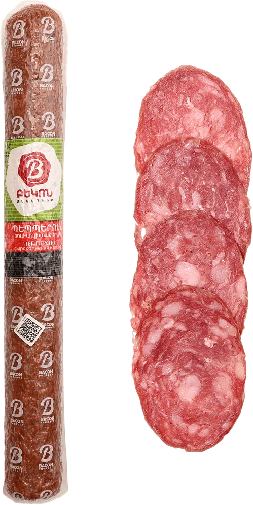 Summer pepperoni sausage product ''Bacon'' 400g