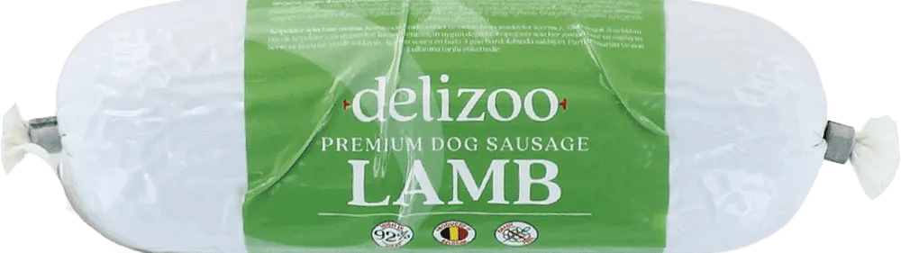 Lamb-flavored dog sausage "Delizoo Premium" 200g

