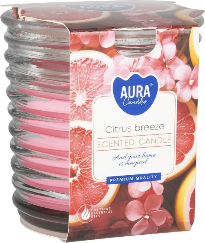 Aromatic candle "Aura Citrus Breeze" 130g
