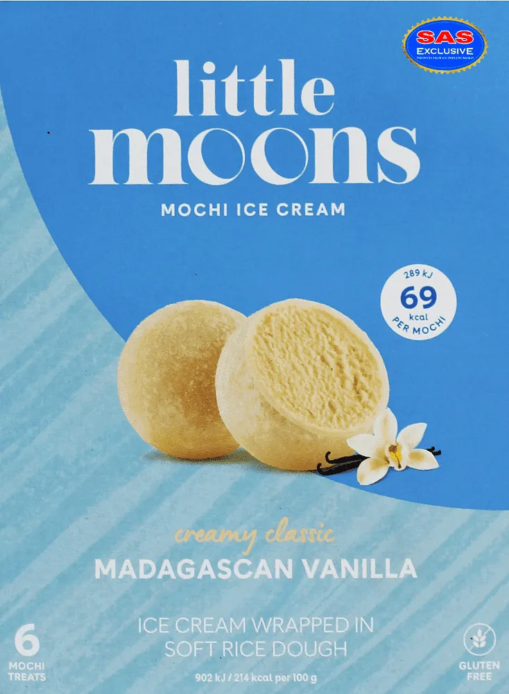 Mochi ice cream with vanilla flavor "Little Moons" 6*32g