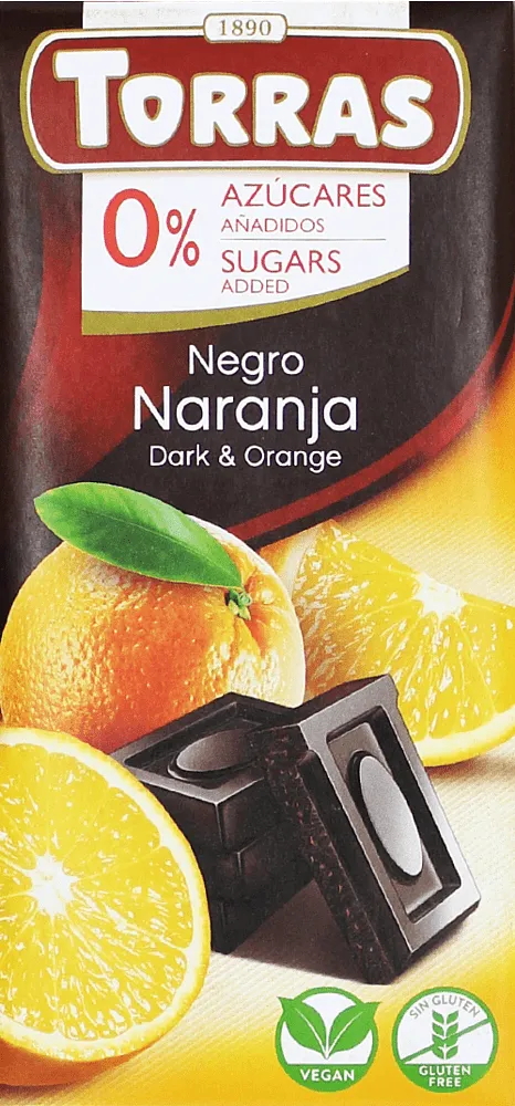Chocolate bar with orange "Torras" 75g
