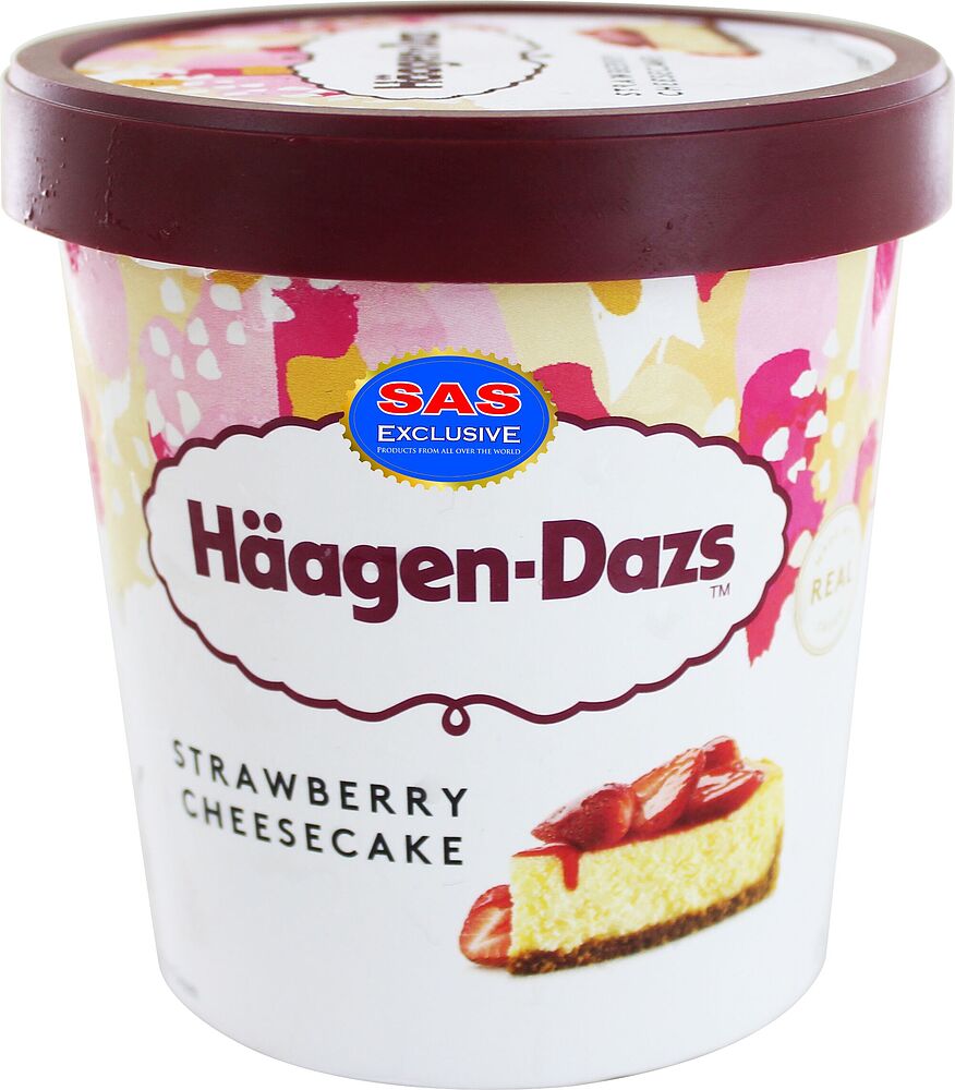 Мороженое-чизкейк "Häagen-Dazs Strawberry & Cheesecake" 400г