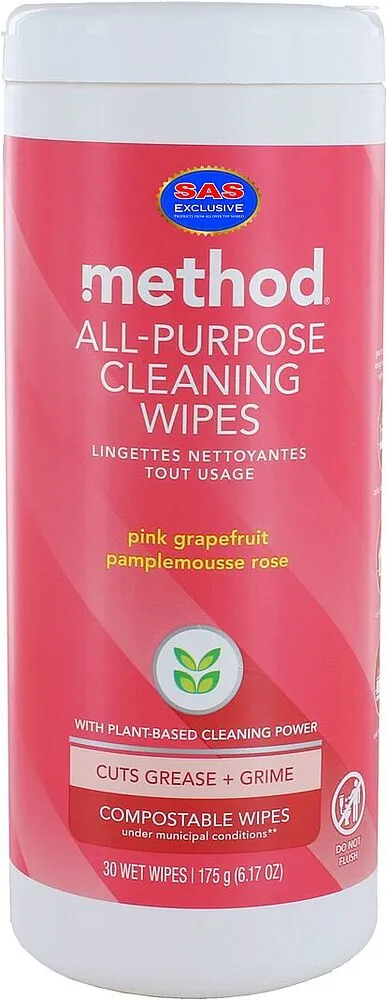 Wet wipes "Method" 30 pcs
