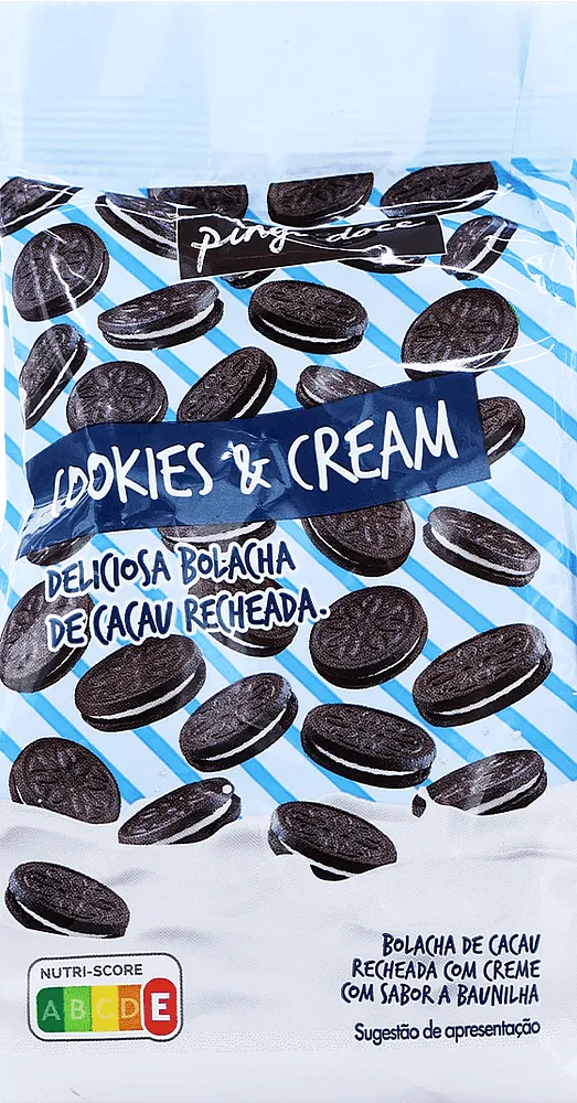 Թխվածքաբլիթ վանիլային միջուկով «Pingo Doce Cookies & Cream» 100գ
