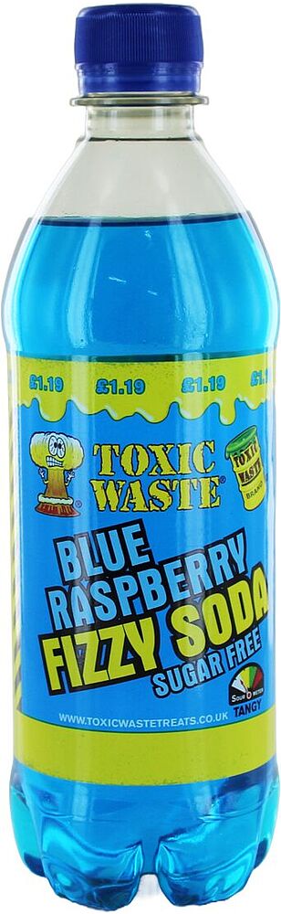 Refreshing carbonated drink "Toxic Waste" 500ml Raspberry
