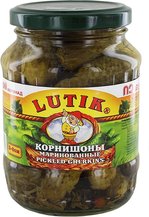 Pickled gherkins "Lutik" 3-6cm, 370g