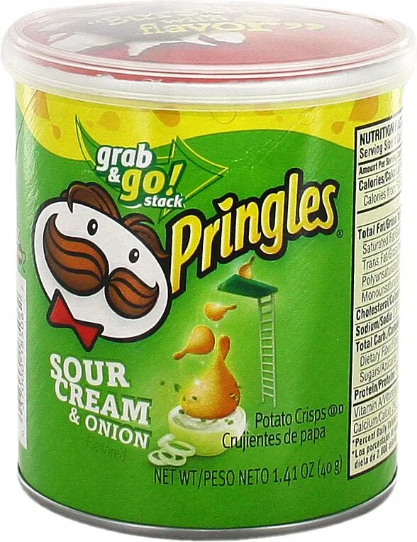 Sour cream & Onion flavored chips "Pringles" 40g 