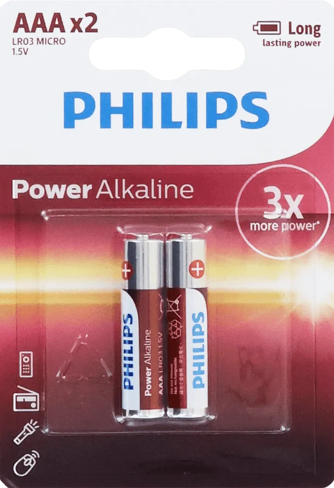Alkaline battery "Philips AAA LR03" 2 pcs 