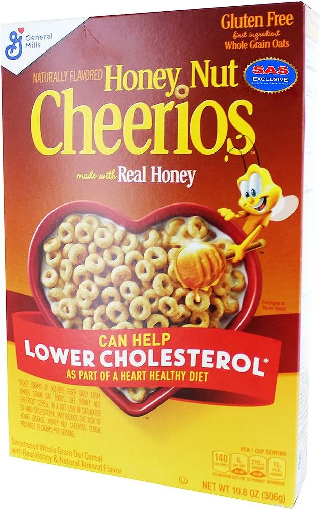 Ready breakfast "General Mills Cheerios Honey Nut" 306g