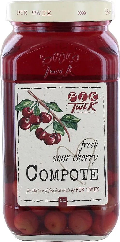 Cherry compote "Pik Twik" 1l 
