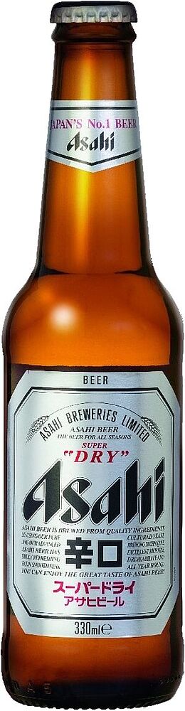 Beer "Asahi Super Dry" 0.33l
