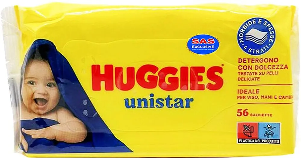Baby wet wipes "Huggies Unistar" 56 pcs
