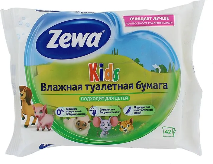 Զուգարանի թուղթ խոնավ «Zewa Kids» 42 հատ