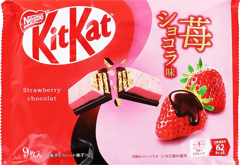 Chocolate candies with strawberry flavor "Kit Kat Strawberry Chocolate" 114g
