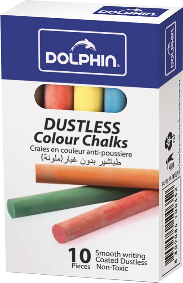 Colored chalks "Dolphin" 10 pcs
