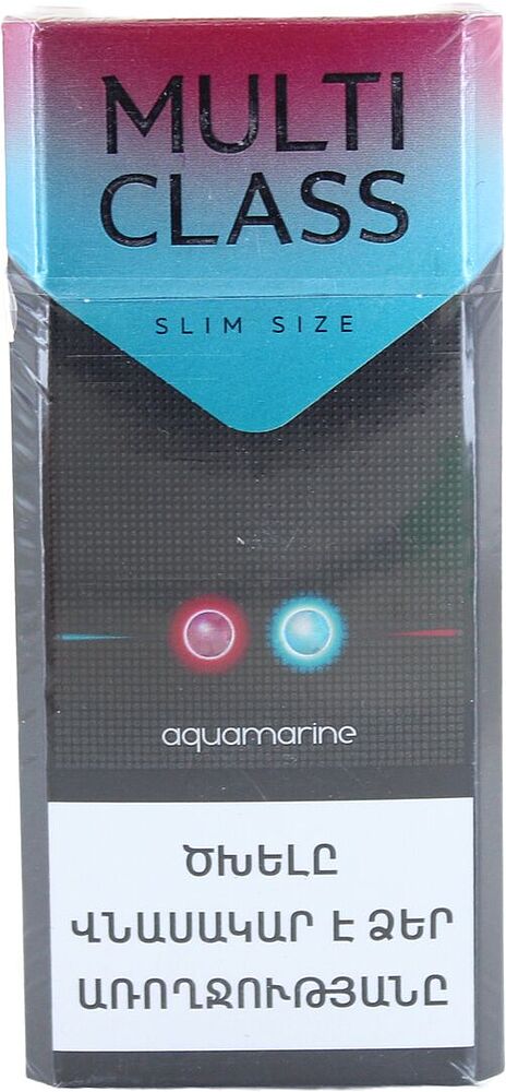 Cigarettes "Multi Class Slim Size Aquamarine"

