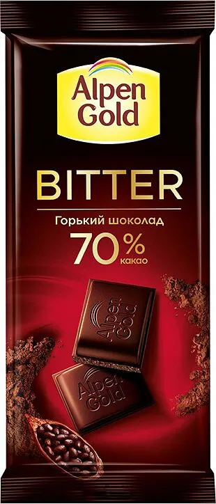 Dark chocolate bar "Alpen Gold Bitter" 85g
