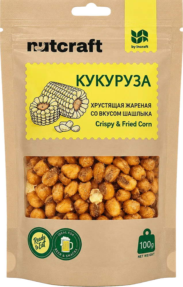 Corn with BBQ flavor "Nutcraft" 100g±4.5g
