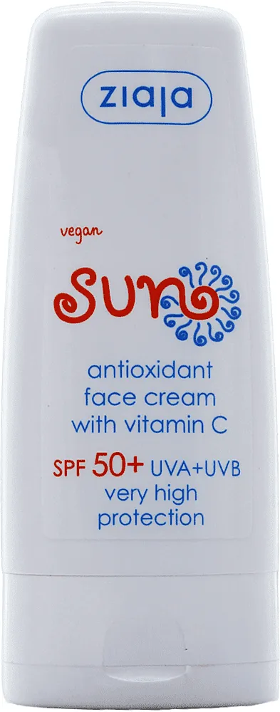 Sunscreen face cream "Ziaja SPF 50+SPF" 50ml