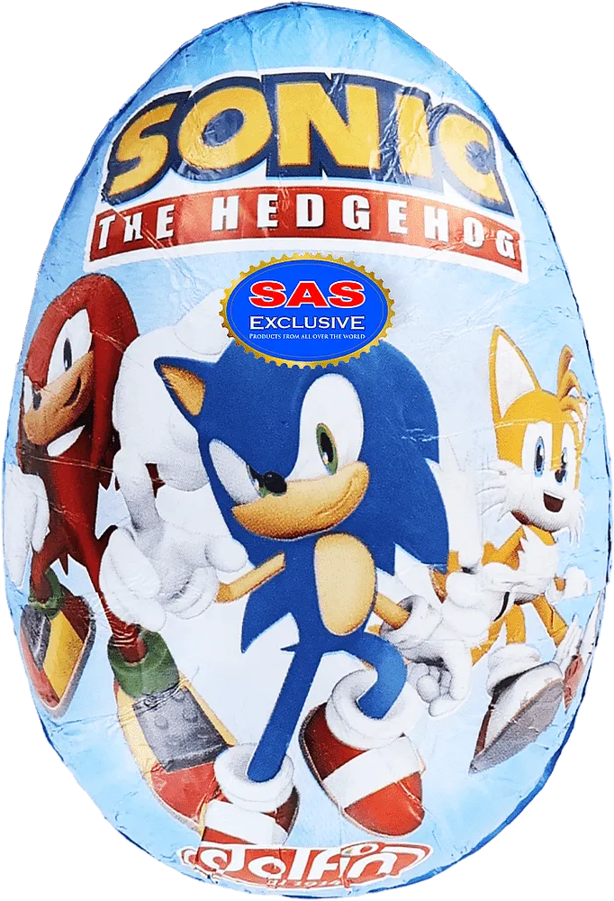 Chocolate egg "Dolfin Sonic The Hedgehog" 110g
