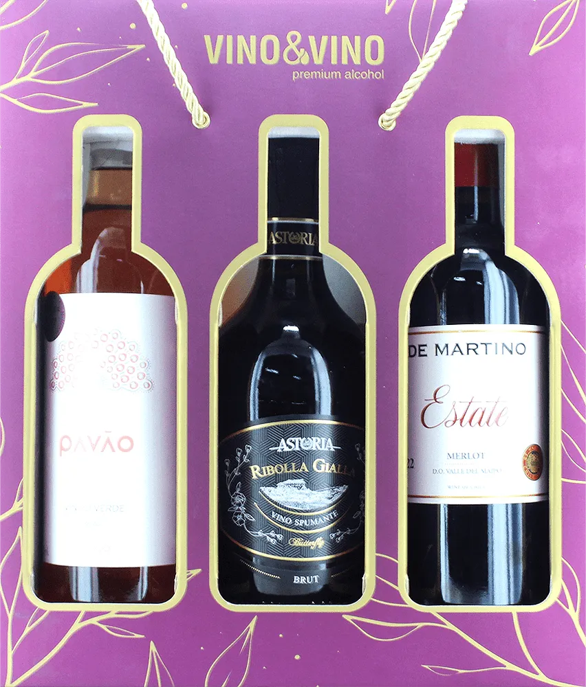 Alcoholic drink collection "Vino & Vino" 2+1 pcs
