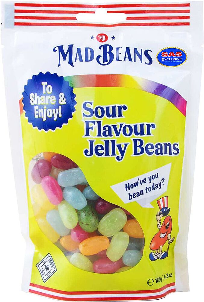 Sour dragee "Mad Beans" 180g