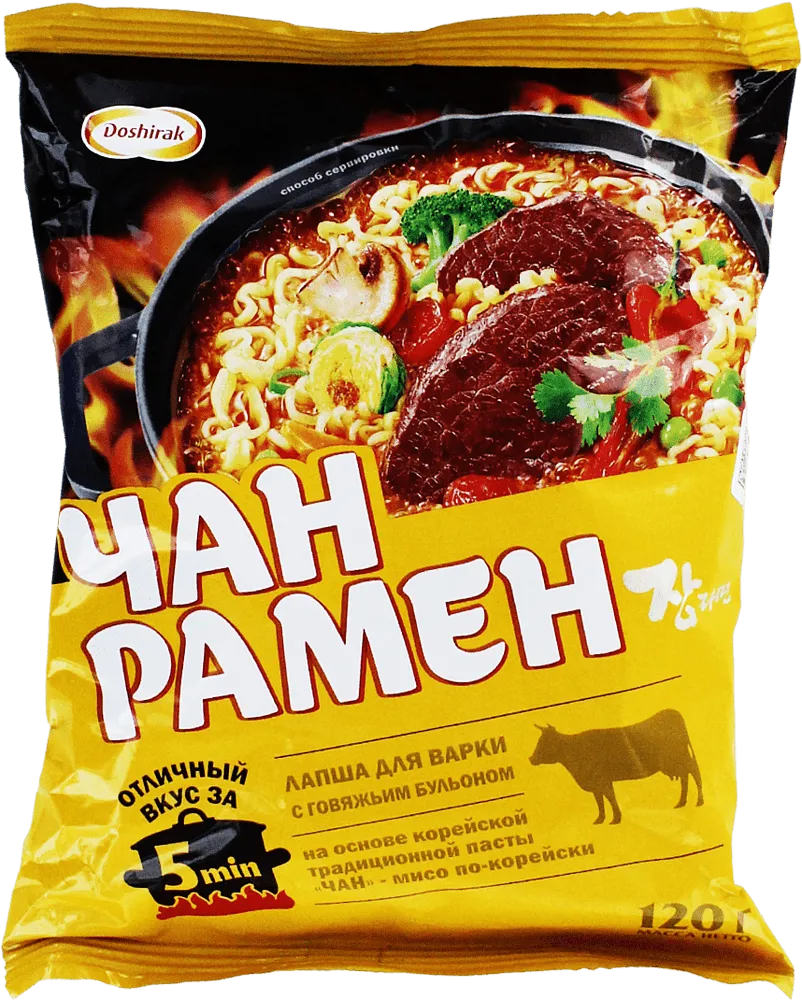 Լապշա տավարի «Доширак Чан Рамен» 120գ