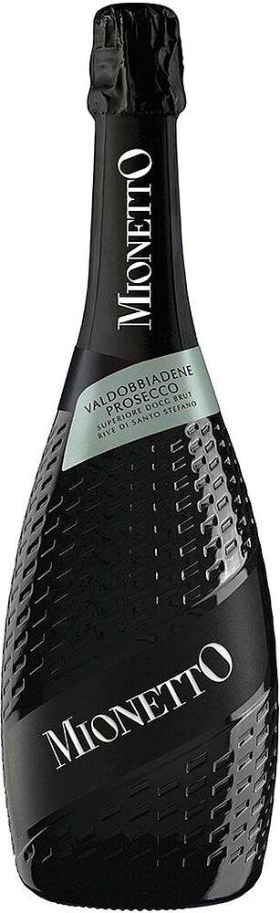 Вино игристое "Mionetto Valdobbiadene Prosecco Brut" 0.75л