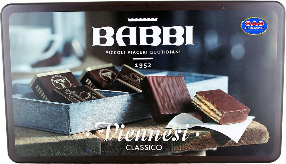 Wafer coated with chocolate "Babbi Viennesi Classico" 300g
