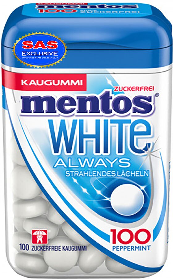 Chewing gum "Mentos White Always" 106g Peppermint
