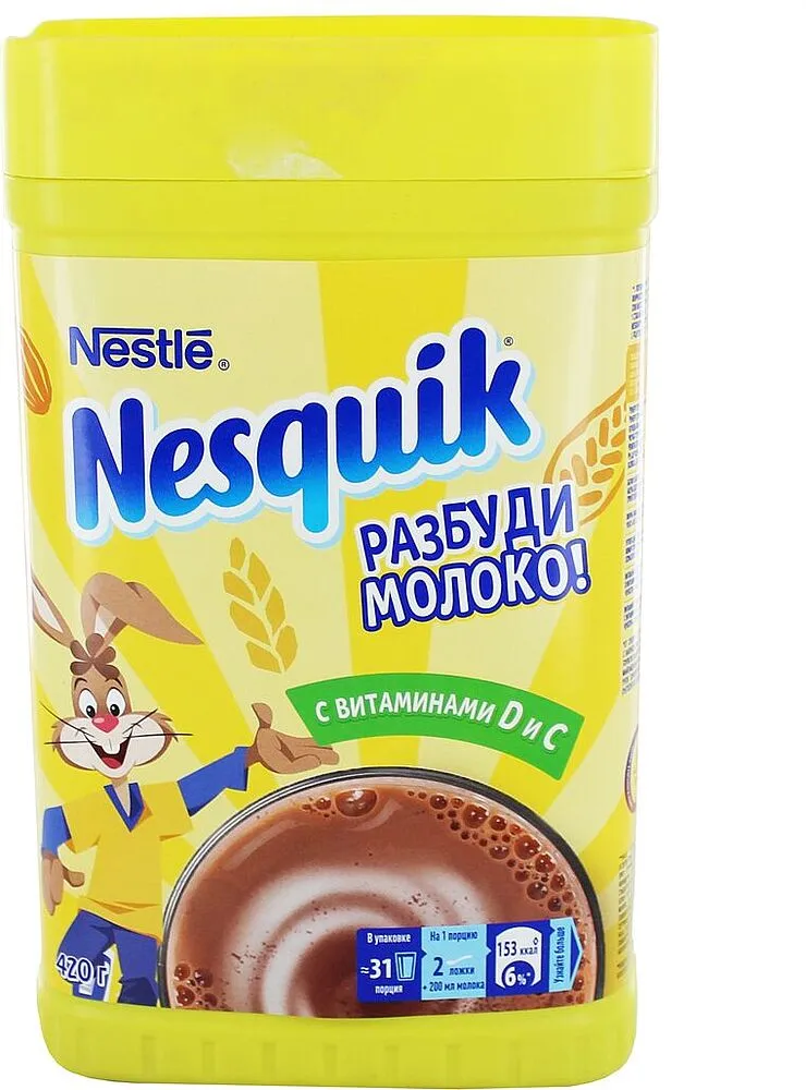Instant cocoa drink "Nestle Nesquik Plus" 420g