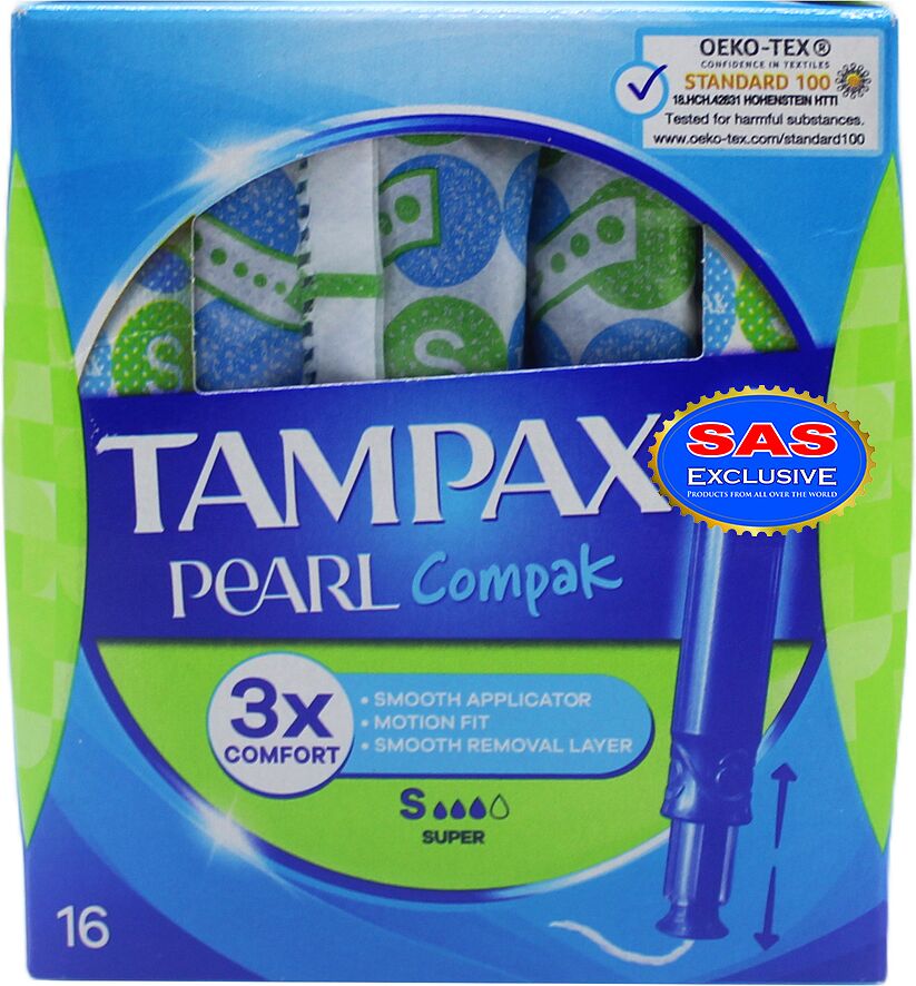 Tampons "Tampax Pearl Compak Supe" 16 pcs
