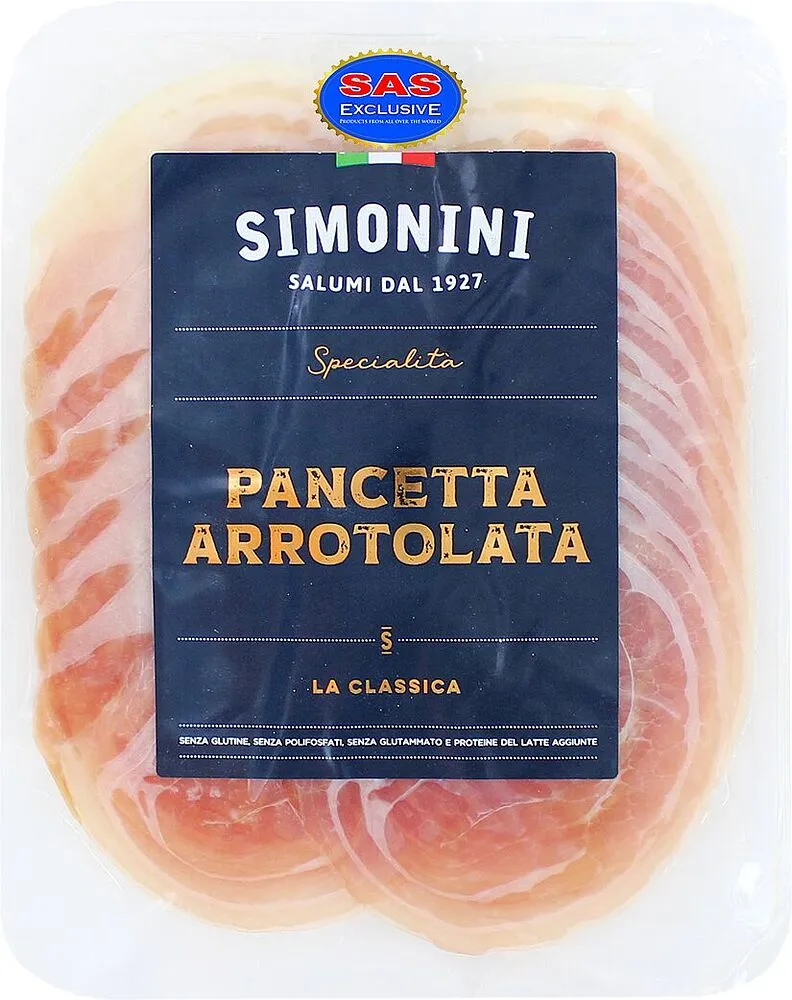 Sliced pancetta "Simonini" 100g
