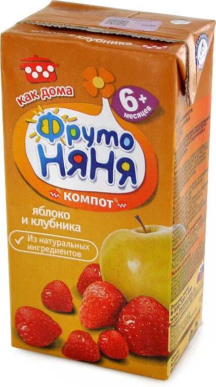 Apple & Strawberry compote "Fruto Nyanya" 0.2l 