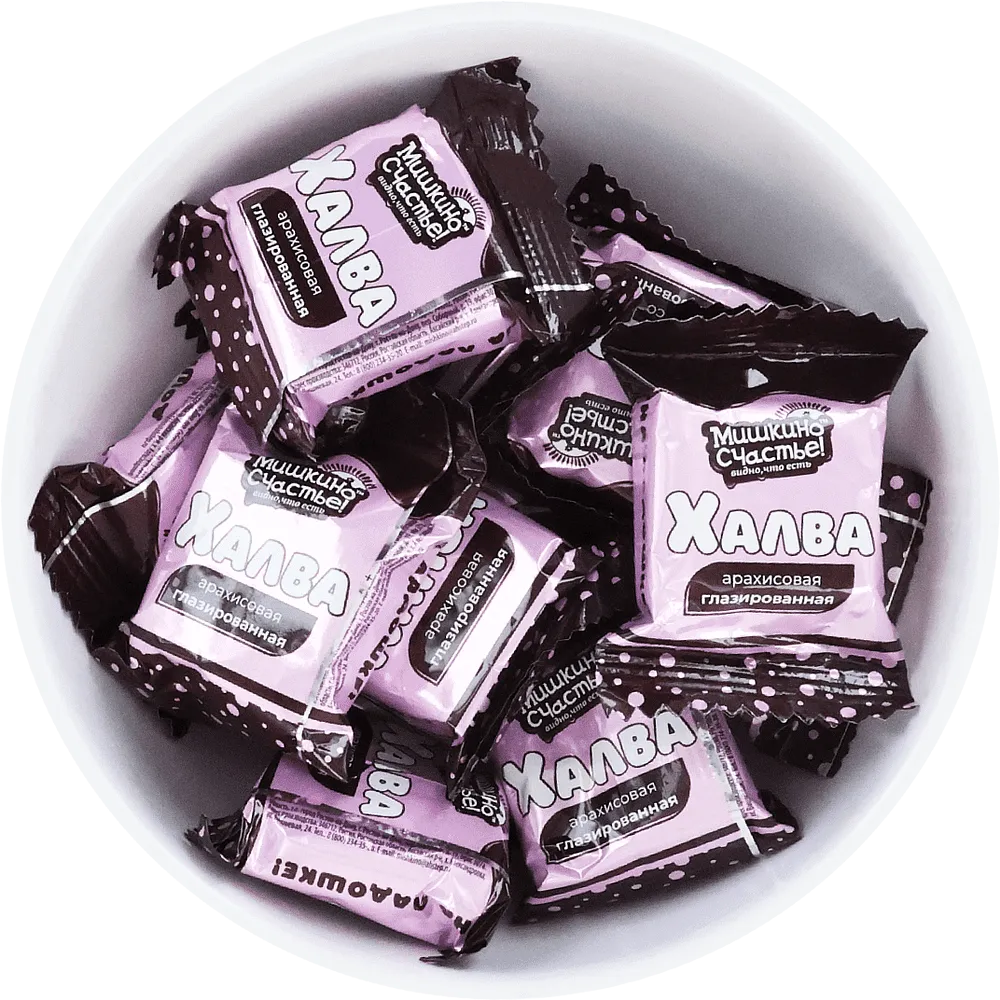 Glazed sunflower honey bar "Mishkino Schastye"
