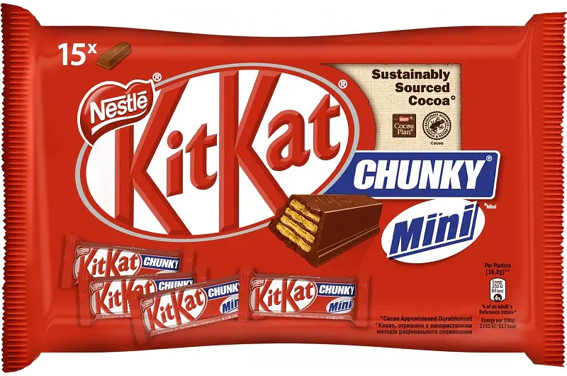 Шоколадные конфеты "Kit Kat Chunky Mini" 250г