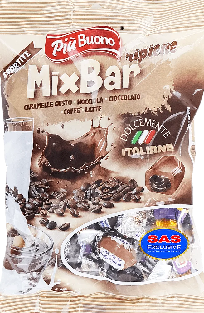 Կոնֆետներ ասորտի «Piu Buono Ripiene Mix Bar» 175գ
